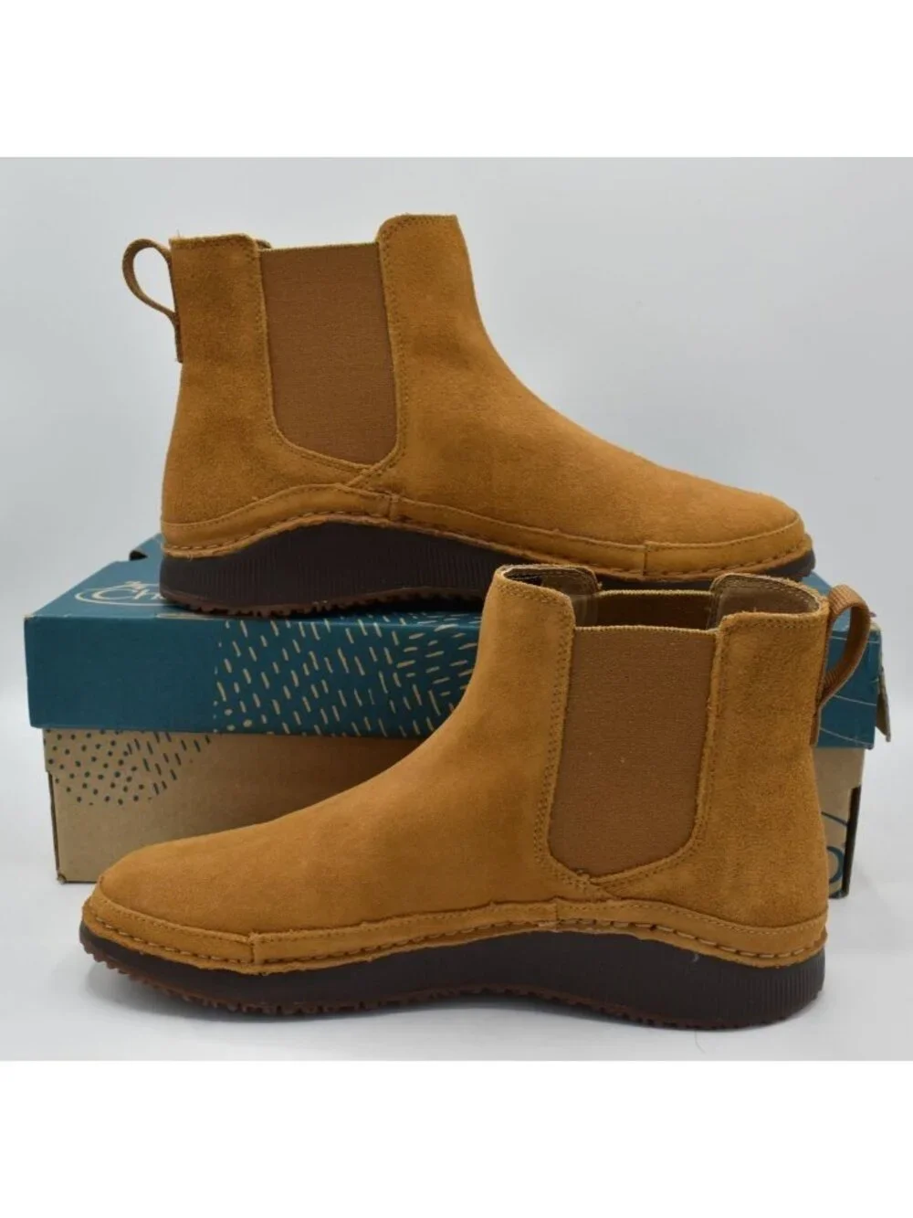Chaco Womens Size 11‎ Paonia Caramel Brown Suede Chelsea Boots Shoes